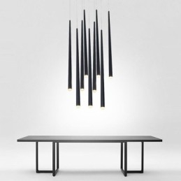 Nykyaikainen riippuvalaisin sylinterin muotoinen valaisin Meteor Rain valaistus