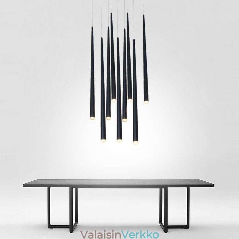 Nykyaikainen riippuvalaisin sylinterin muotoinen valaisin Meteor Rain valaistus