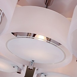 Moderni nykyaikainen kromimetallikattokruunu uppoasennus