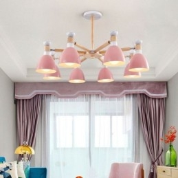 Pohjoismainen Macaron Pendant Light Creative puinen kattokruunu