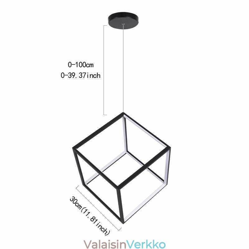 Musta riippuvalaisin Geometrinen kuutiovalaistus