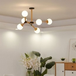 Nordic Magic Bean Pendant Light Creative puinen valaisin
