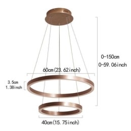 Riippuvalaisin Drawing Craft 2 rengasta lamppu 60+40cm