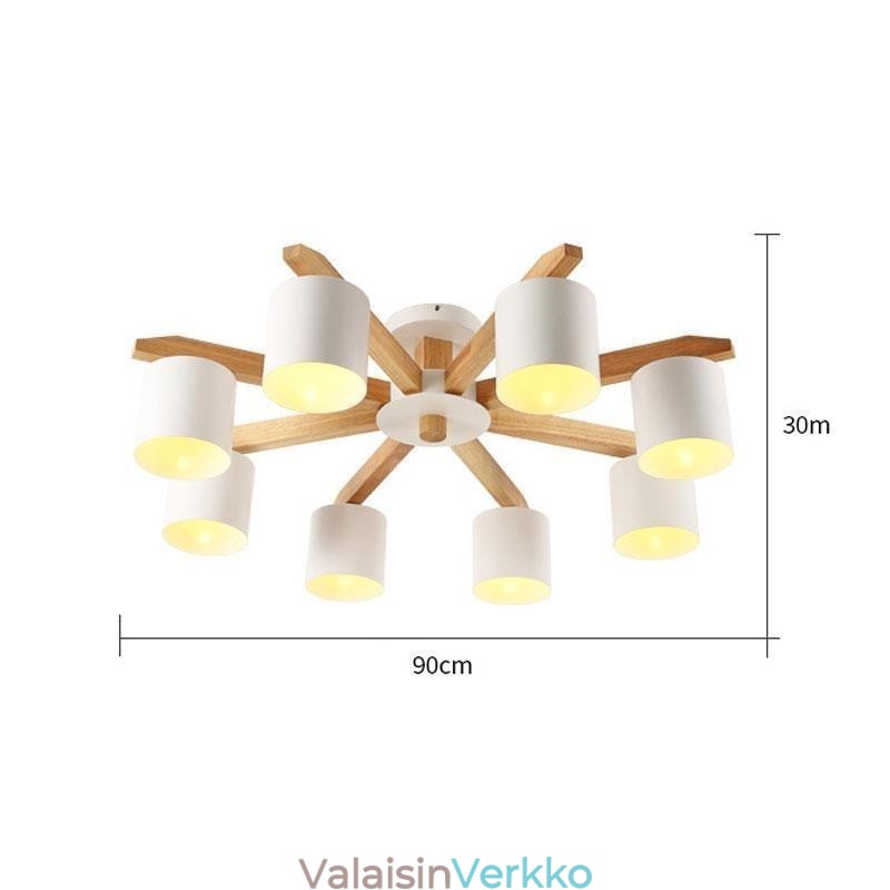Pohjoismainen hirsiriippuvalaisin Macaron valaisin