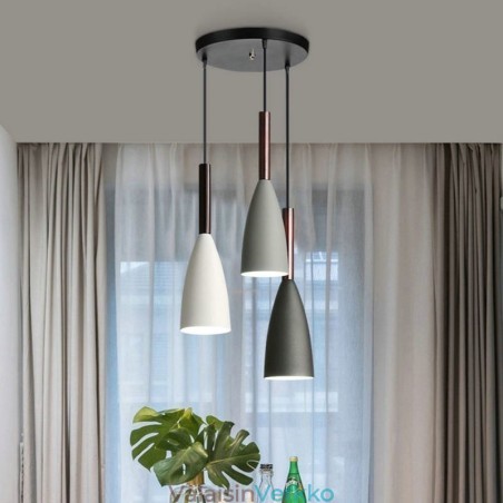 Moderni yksinkertainen riippuvalaisin Kolme valoa Creative Aluminium Art -valaisinkahvila Moderni yksinkertainen riippuvalaisin Kolme valoa Creative Aluminium Art -valaisinkahvila