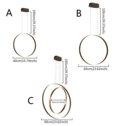 Pohjoismainen riippuvalaisin akryylirenkaan muotoinen riippuvalaisin