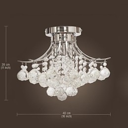 Kattokruunu Modern Crystal 3 valot