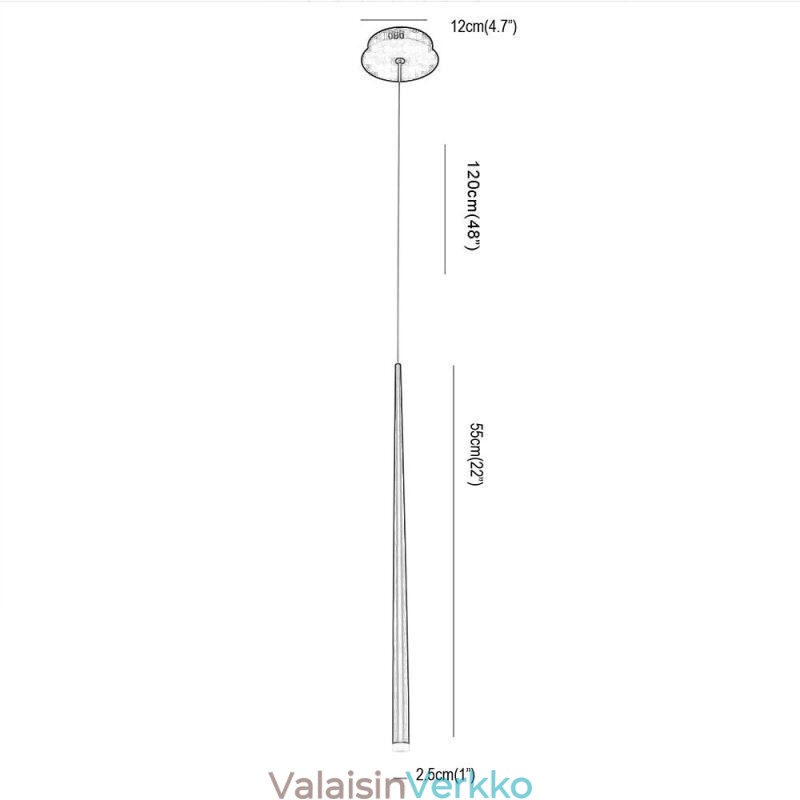 Nykyaikainen riippuvalaisin sylinterin muotoinen valaisin Meteor Rain valaistus