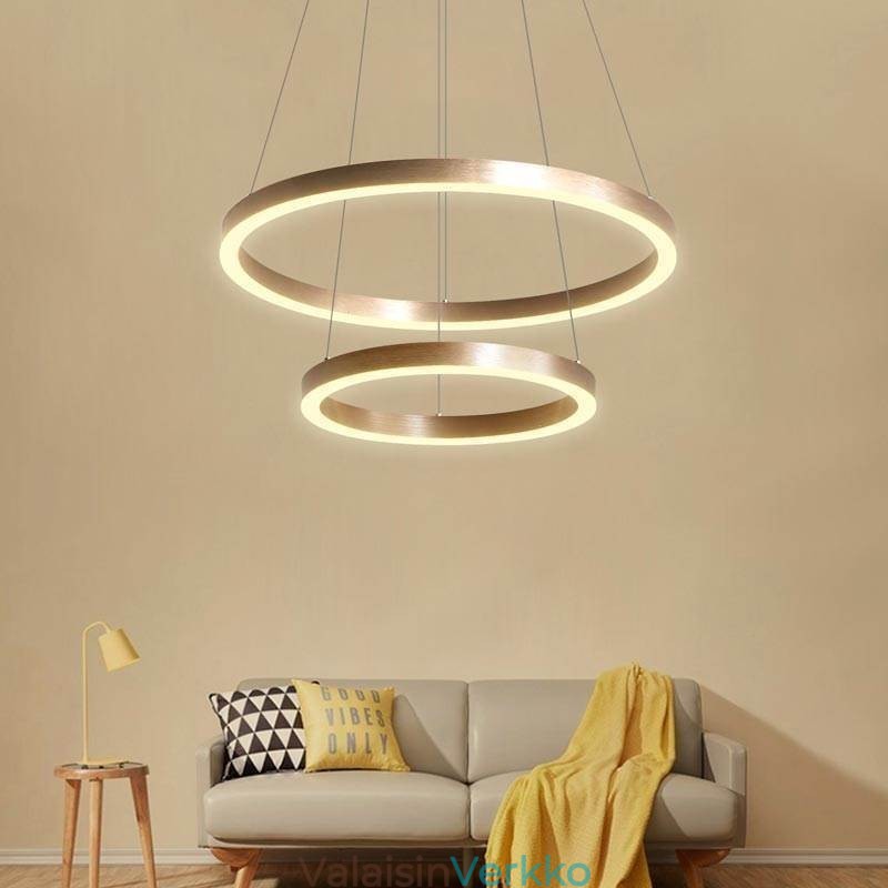 Riippuvalaisin Drawing Craft 2 rengasta lamppu 60+40cm