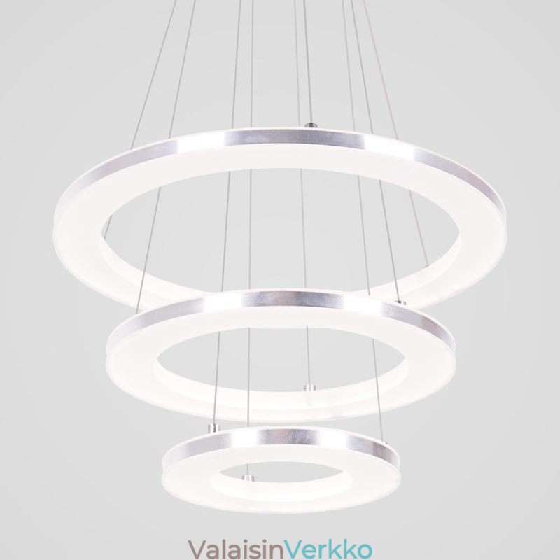Moderni riippuvalaisin akryyli 3 rengasta lamppu 40+30+20cm
