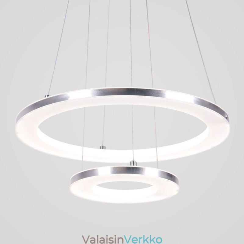 Moderni riippuvalaisin akryyli 2 rengasta lamppu 40+20cm