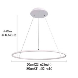 Moderni riippuvalaisin ympyrälamppu 60cm 80cm