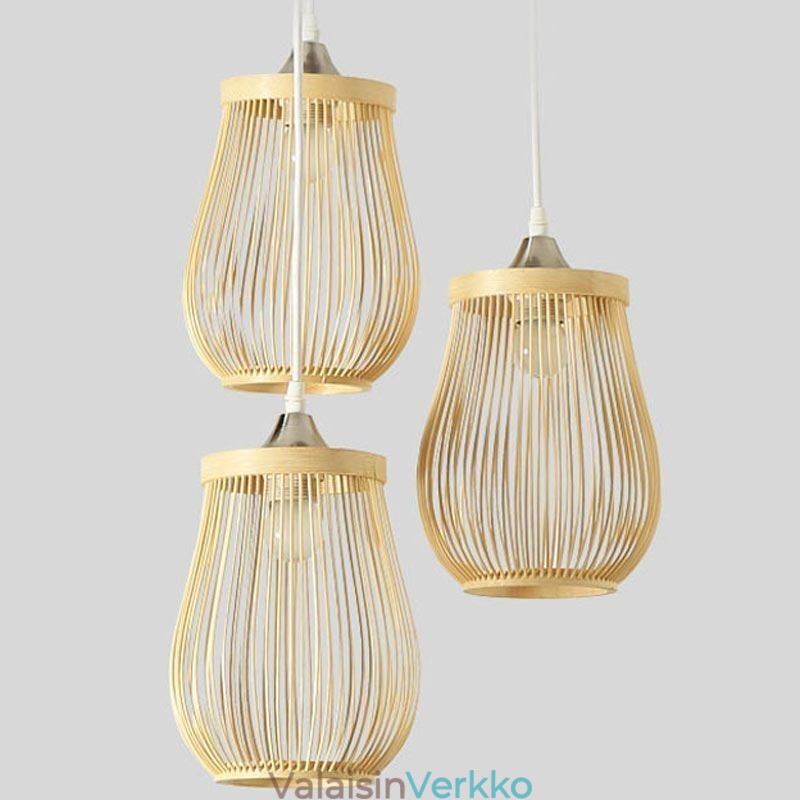 Ontto häkkiriippuvalaisin Moderni bambu-riippuvalaisin