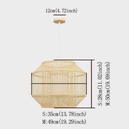 Lyhty bambu-riippuvalaisin Luova japanilainen riippuvalaisin