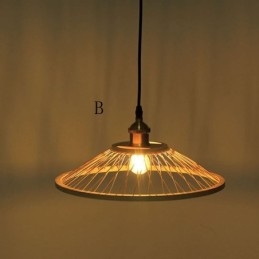 Dome Bamboo -riippuvalaisin käsin kudottu riippuvalaisin