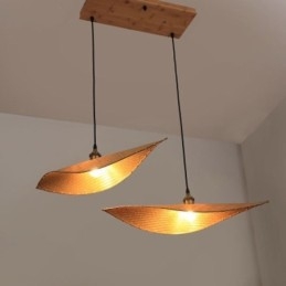 Creative Leaf-riippuvalaisin Nykyaikainen bambu-riippuvalaisin teehuoneen valaistus