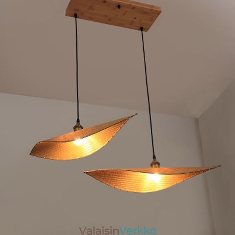 Creative Leaf-riippuvalaisin Nykyaikainen bambu-riippuvalaisin teehuoneen valaistus