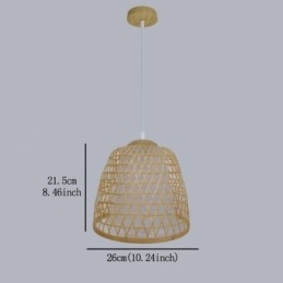 Visual Comfort Dome bambu-riippuvalaisin