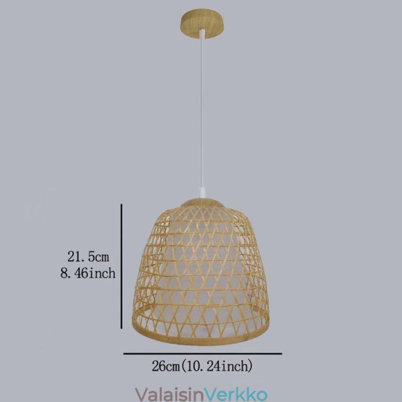 Visual Comfort Dome bambu-riippuvalaisin