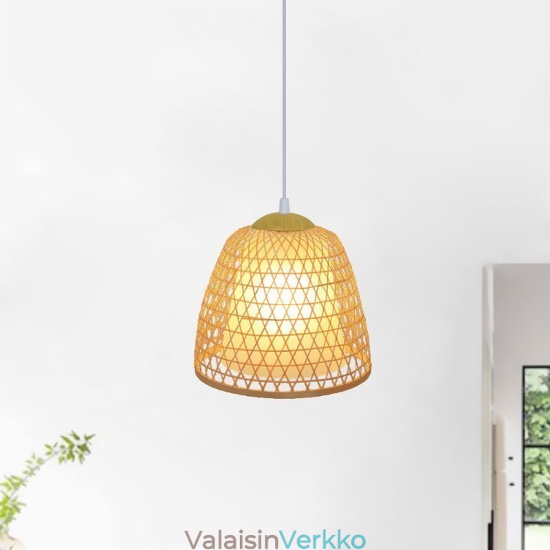 Visual Comfort Dome bambu-riippuvalaisin