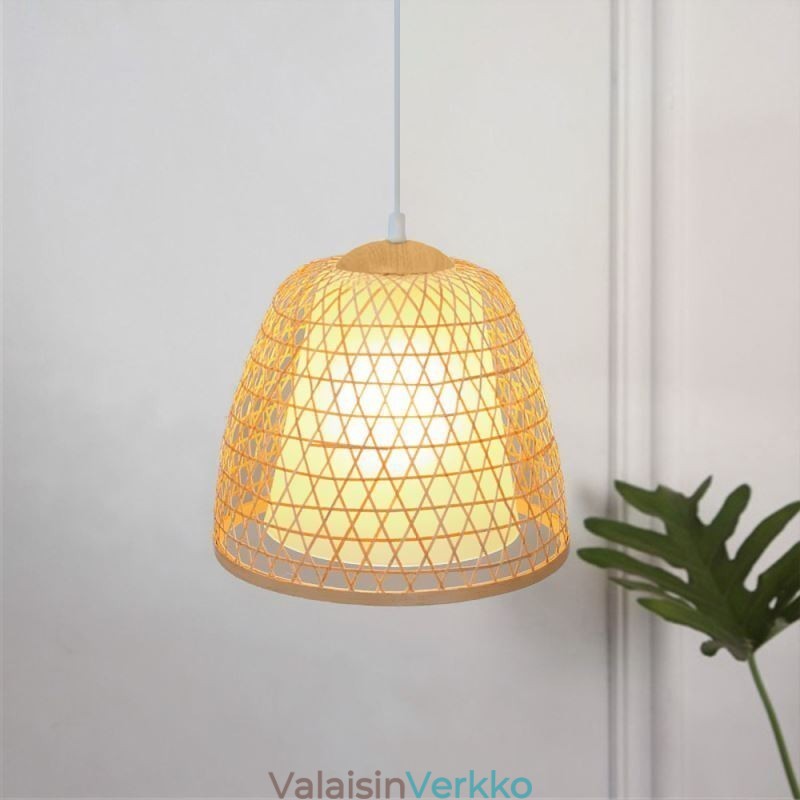 Visual Comfort Dome bambu-riippuvalaisin