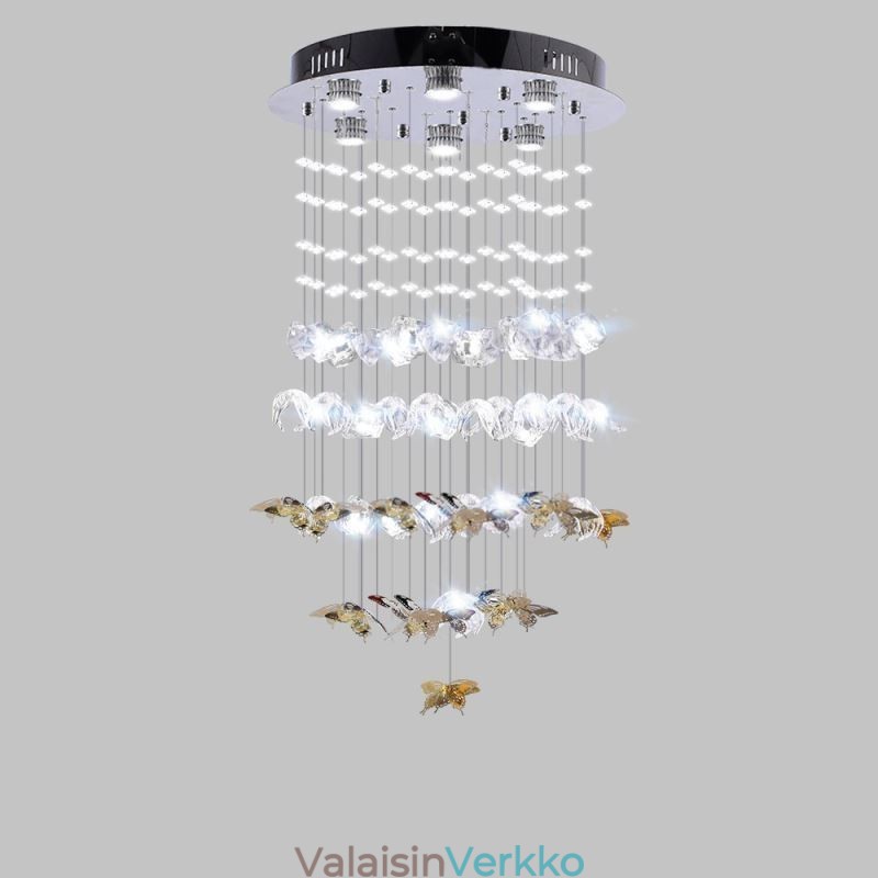 Pohjoismainen riippuvalaisin Creative Butterfly lasiriippuvalaisin