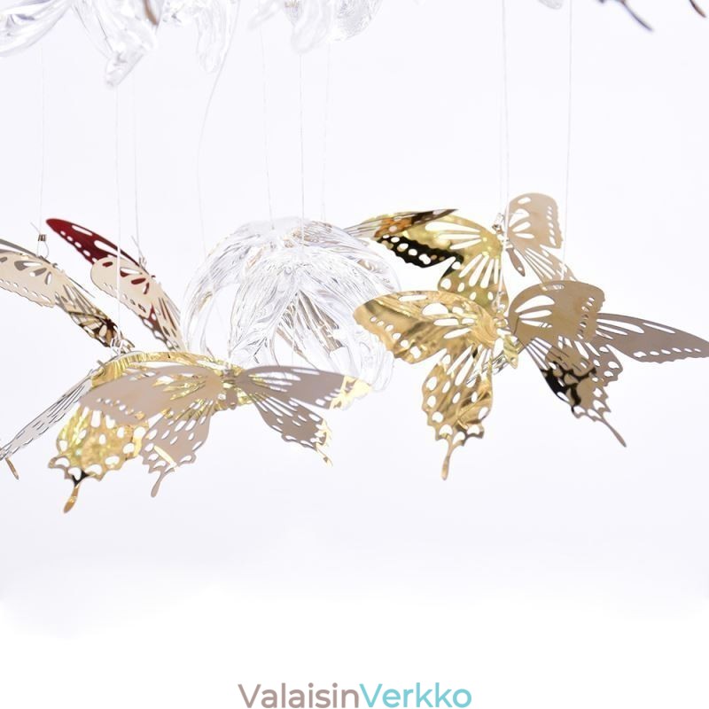 Pohjoismainen riippuvalaisin Creative Butterfly lasiriippuvalaisin