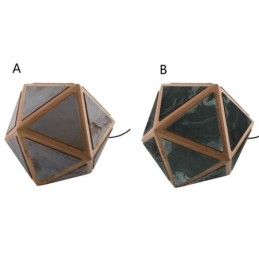 Geometrinen riippuvalaisin timantin muotoinen 3D läpikuultava muotoilu