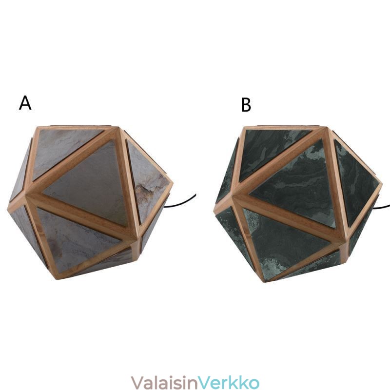 Geometrinen riippuvalaisin timantin muotoinen 3D läpikuultava muotoilu