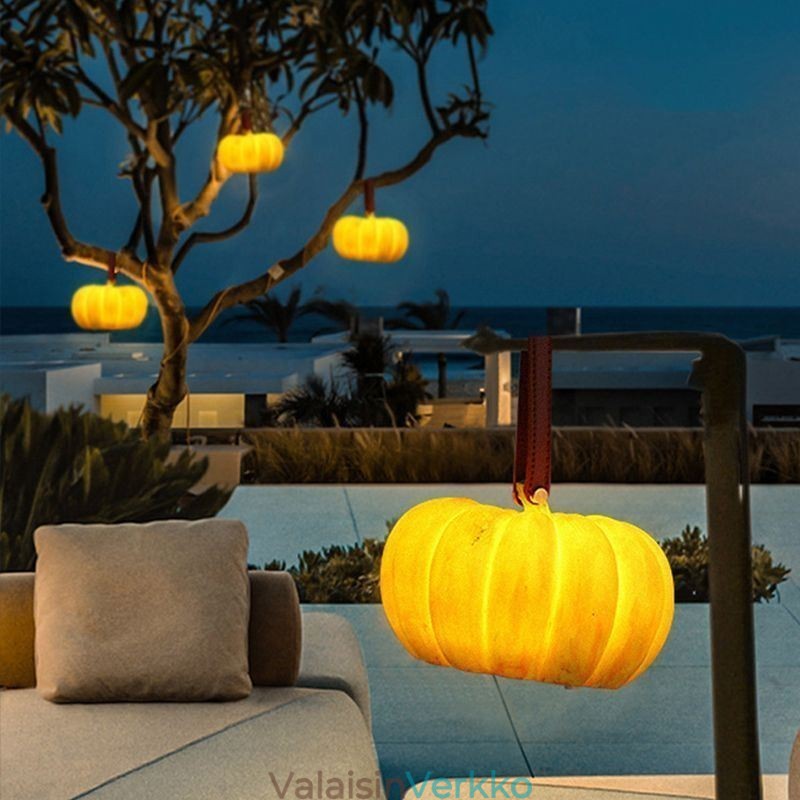 Kannettava Pumpkin Lantern japanilainen retro-ulkokäyttöinen kannettava lamppu