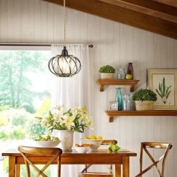 Retro Country Ceiling Light Hamppuköysirautainen yövalaisin pistokkeella