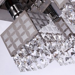 Kattokruunu Moderni Crystal Stainless Living 4 valoa