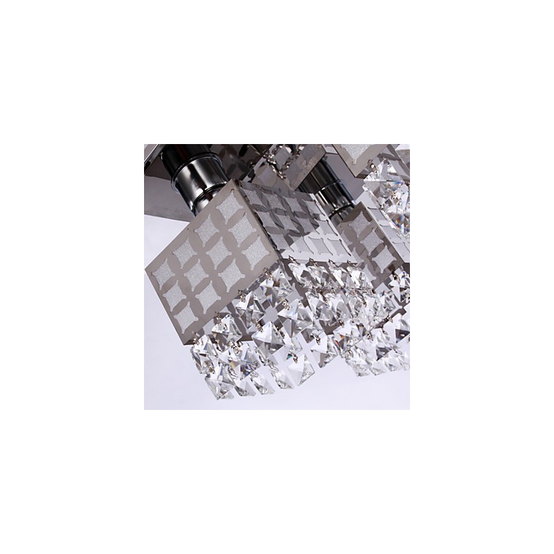 Kattokruunu Moderni Crystal Stainless Living 4 valoa