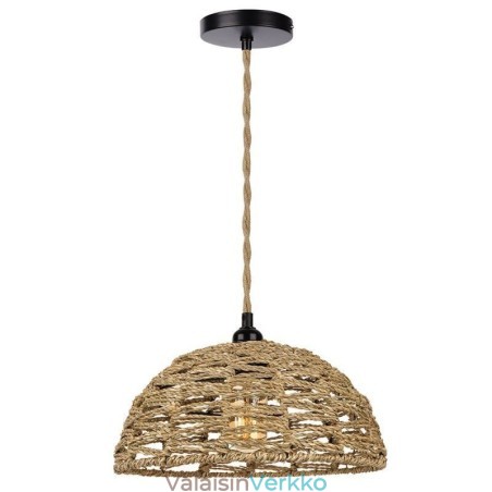 Country Retro Pendant Light käsin kudottu paperi köysi lampunvarjostin 30cm