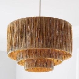 Country Retro Pendant Light Monikerroksinen paperi köysi lampun varjostin kattovalaisin