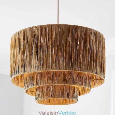 Country Retro Pendant Light Monikerroksinen paperi köysi lampun varjostin kattovalaisin Country Retro Pendant Light Monikerroksinen paperi köysi lampun varjostin kattovalaisin
