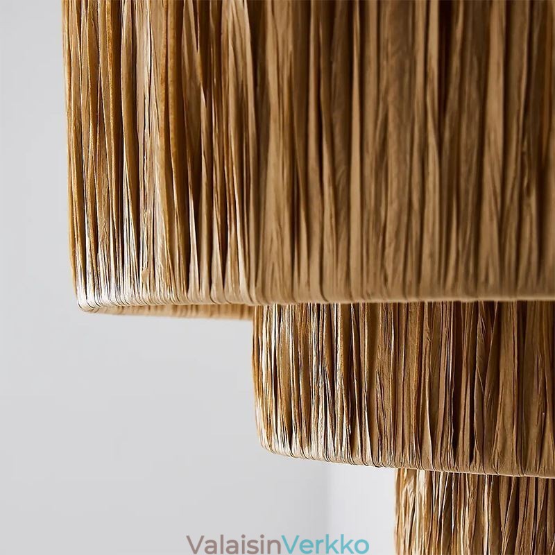Country Retro Pendant Light Monikerroksinen paperi köysi lampun varjostin kattovalaisin