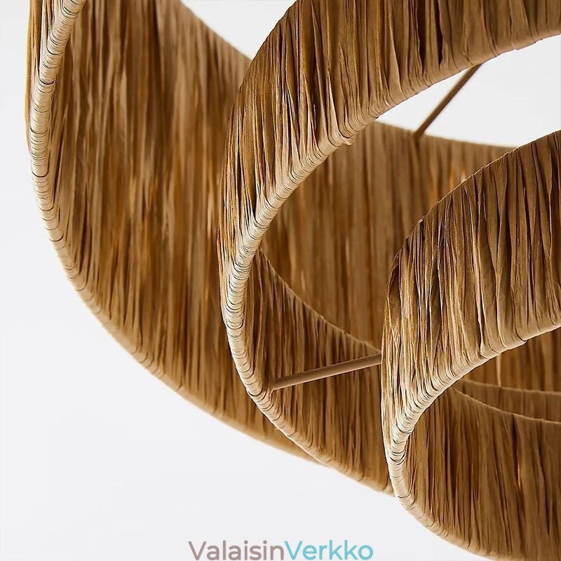 Country Retro Pendant Light Monikerroksinen paperi köysi lampun varjostin kattovalaisin