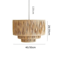 Country Retro Pendant Light Monikerroksinen paperi köysi lampun varjostin kattovalaisin