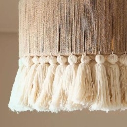 Retro-riippuvalaisin Boheemityylinen hamppuköysi tupsuvalaisin