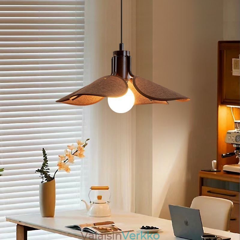 Nordic Riippuvalaisin Wabi Sabi Style Kangas Lampunvarjostin Koristeellinen kattovalaisin