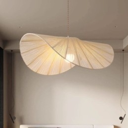 Retro riippuvalaisin Creative Wabi Sabi olkihattu hamppuköysi kattovalaisin