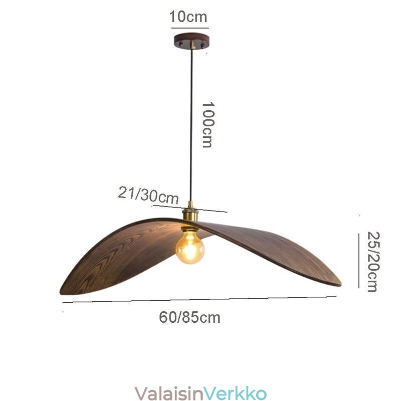 Massiivipuinen riippuvalaisin Luova retrokattovalaisin
