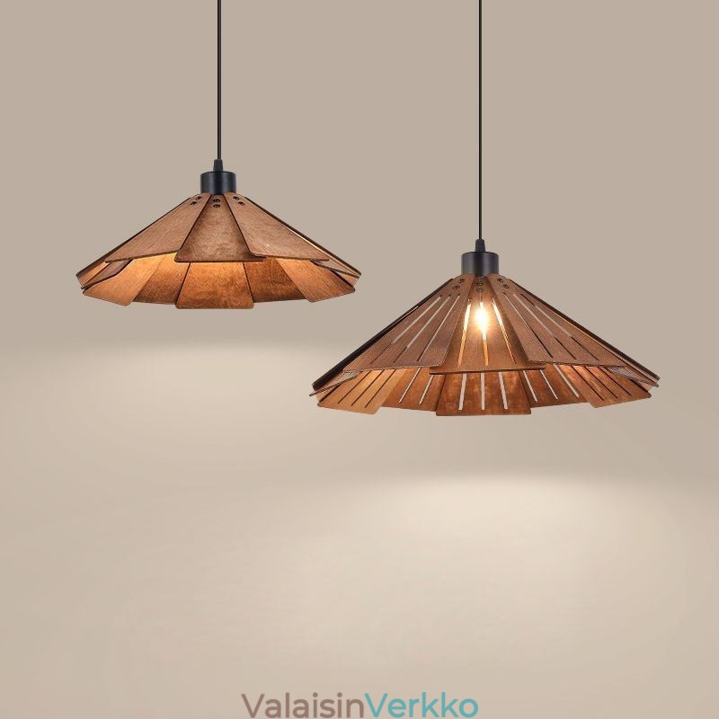 Retro-riippuvalaisin Luova puinen kattovalaisin