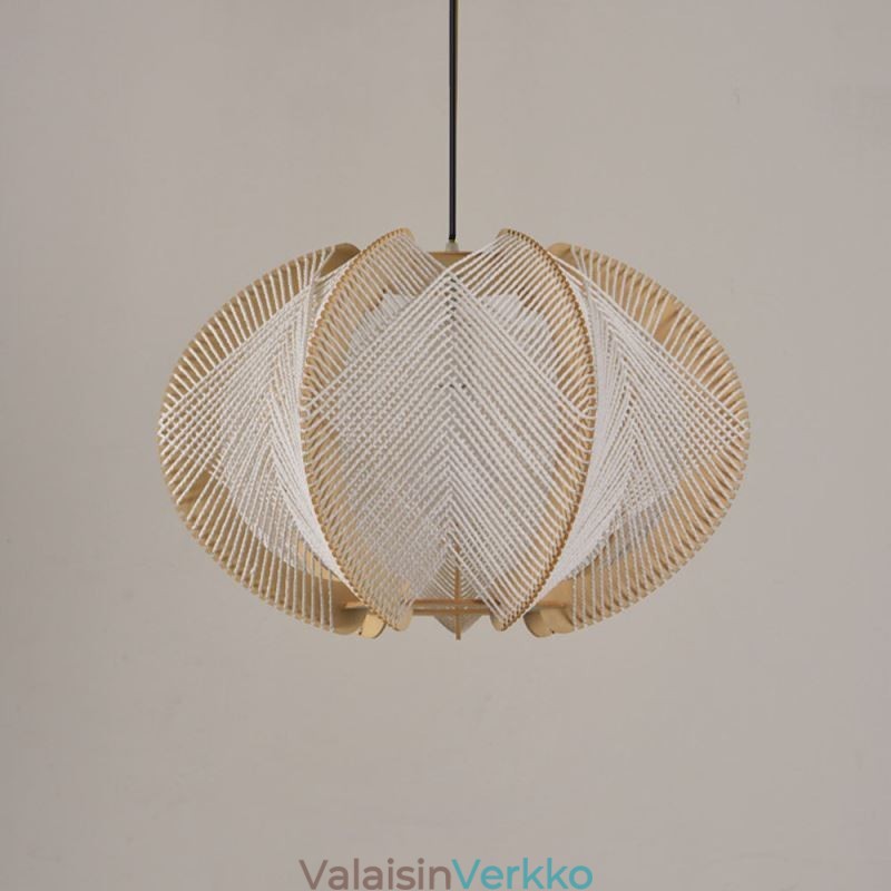 Pohjoismainen kattovalaisin Retro Wabi Sabi -tyylinen käsintehty massiivipuinen kattovalaisin