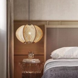 Pohjoismainen kattovalaisin Retro Wabi Sabi -tyylinen käsintehty massiivipuinen kattovalaisin