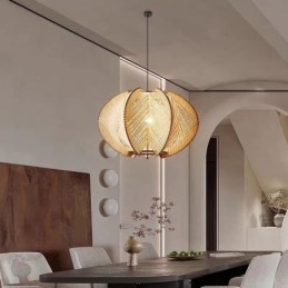 Pohjoismainen kattovalaisin Retro Wabi Sabi -tyylinen käsintehty massiivipuinen kattovalaisin