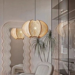 Pohjoismainen kattovalaisin Retro Wabi Sabi -tyylinen käsintehty massiivipuinen kattovalaisin