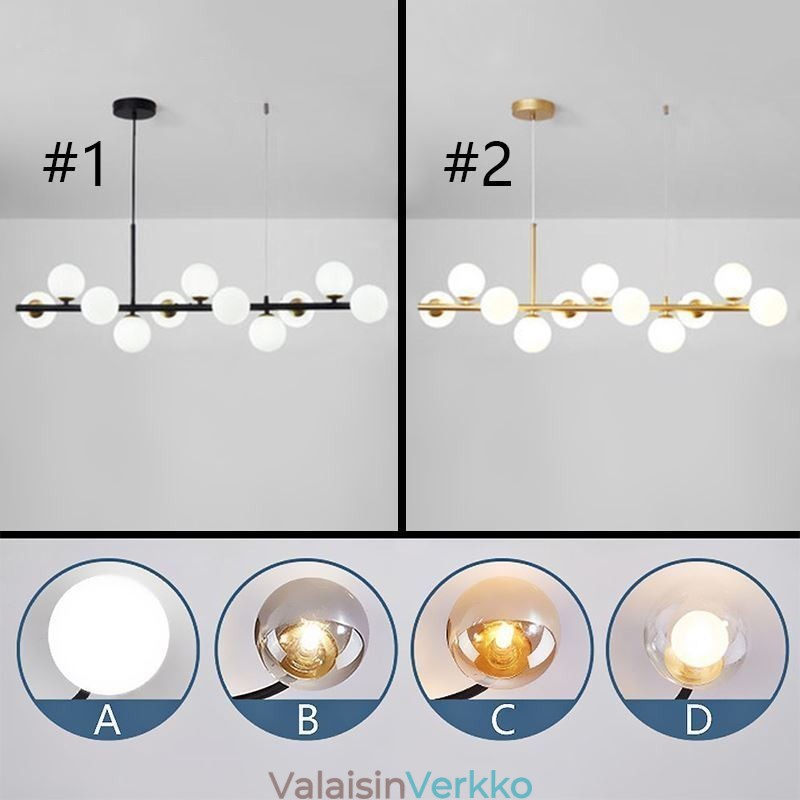 Riippuvalaisin Magic Beans Molekyylilasinen kattovalaisin