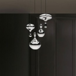 Creative riippuvalaisin Moderni yksinkertainen sähkösinkitystä lasista valmistettu pieni kattovalaisin